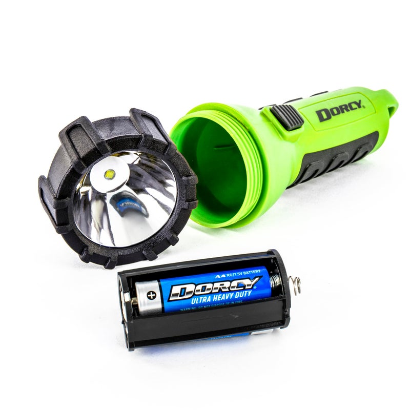 Dorcy 150 Lumen Floating Water Resistant LED Flashlight with Carabineer Clip, Neon Green (41-2513) - Image 2